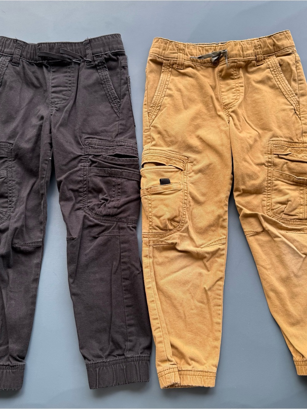 Wrangler Boys Cargo Joggers in Brown and Mustard
